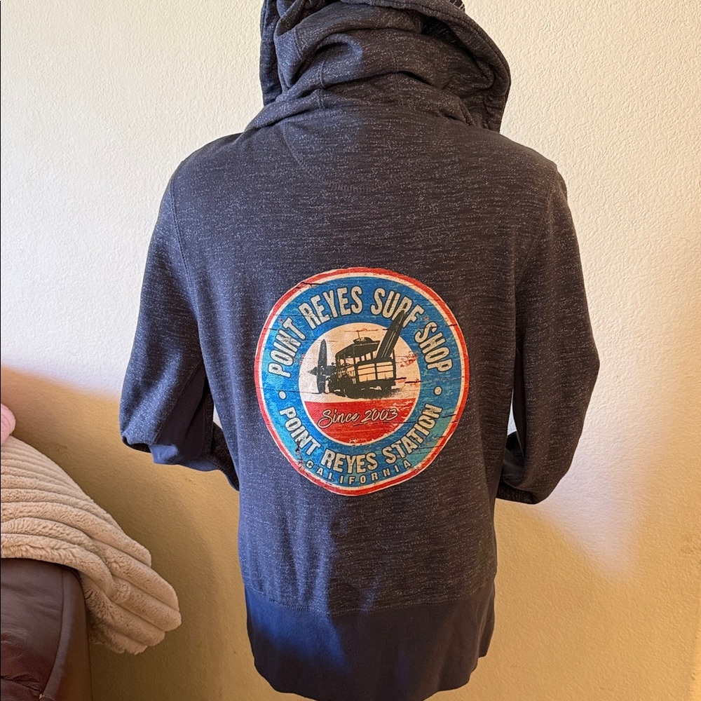 Coastal Classics Point Reyes Charcoal Hooded Zip Up Sweatshirt